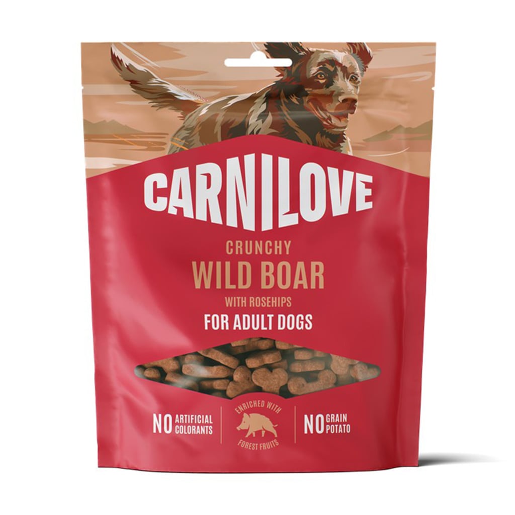 Ласощі для дорослих собак Carnilove Crunchy Snack Wild Boar With Rosehips з диким кабаном та шипшиною, 200 г